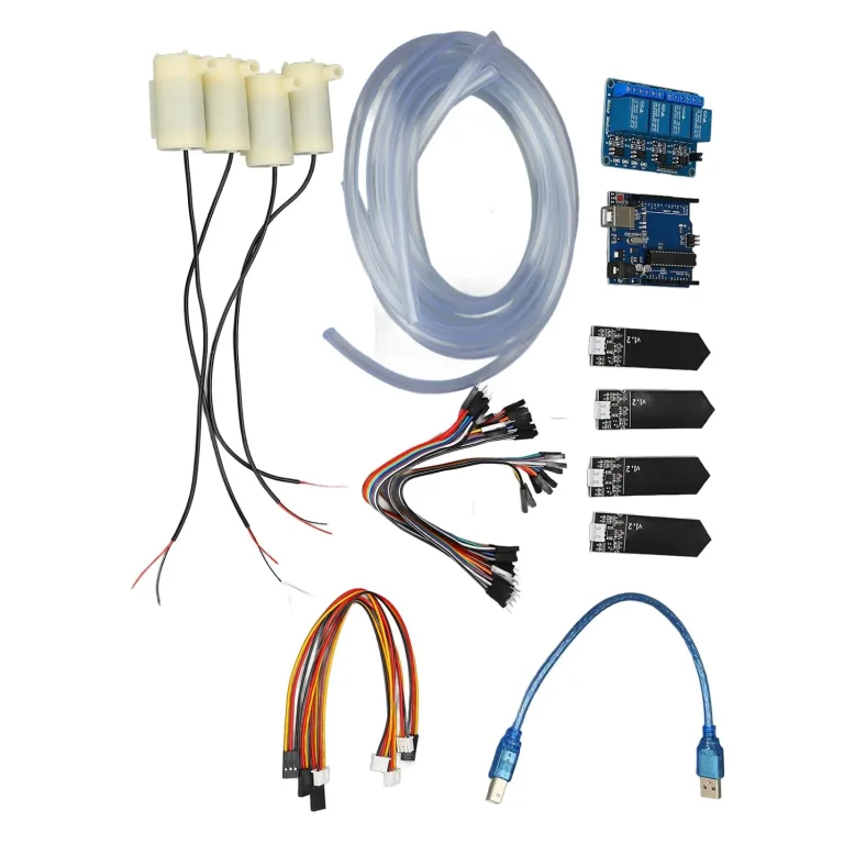 Intelligentes Pflanzenbewässerungssystem, automatisches Bewässerungsset mit Feuchtigkeitssensor, Relaispumpe für Topfpflanzen, Gewächshaus, DIY-Gartenarbeit, ABS-Kunststoff – Bild 5