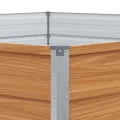 vidaXL Hochbeet im Garten Holzoptik 129 x 129 x 45 cm Verzinkter Stahl, Sechseckiger Hochbeet-Kübel, robuster Metallgarten-Container, verzinkte Terrasse für städtisches Gärtnern, modernes Design - Thumbnail 8