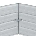 vidaXL Hochbeet im Garten Holzoptik 129 x 129 x 45 cm Verzinkter Stahl, Sechseckiger Hochbeet-Kübel, robuster Metallgarten-Container, verzinkte Terrasse für städtisches Gärtnern, modernes Design - Thumbnail 9