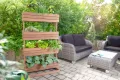 Vertikales Hochbeet 'Cube 4' aus Holz Blumenkasten Pflanzkübel Frühbeet Kräuterbeet mit Vier Etagen, Pflanztreppe für Balkon, Terrasse und Garten, 84,5 cm x 50 cm x 145 cm - Thumbnail 2