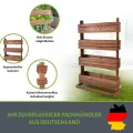 Vertikales Hochbeet 'Cube 4' aus Holz Blumenkasten Pflanzkübel Frühbeet Kräuterbeet mit Vier Etagen, Pflanztreppe für Balkon, Terrasse und Garten, 84,5 cm x 50 cm x 145 cm - Thumbnail 3