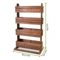 Vertikales Hochbeet 'Cube 4' aus Holz Blumenkasten Pflanzkübel Frühbeet Kräuterbeet mit Vier Etagen, Pflanztreppe für Balkon, Terrasse und Garten, 84,5 cm x 50 cm x 145 cm - Thumbnail 7