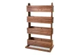 Vertikales Hochbeet 'Cube 4' aus Holz Blumenkasten Pflanzkübel Frühbeet Kräuterbeet mit Vier Etagen, Pflanztreppe für Balkon, Terrasse und Garten, 84,5 cm x 50 cm x 145 cm - Thumbnail 8