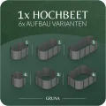 GRUNA - Hochbeet Metall 200x80x75 cm I 6 in 1 Modular Hochbeete-Kit I 100% Rostfrei I Formstabil Dank Verstrebung I Hochbeete für Garten I Hochbeet Anthrazit (200x80x75) - Thumbnail 5