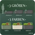 GRUNA - Hochbeet Metall 200x80x75 cm I 6 in 1 Modular Hochbeete-Kit I 100% Rostfrei I Formstabil Dank Verstrebung I Hochbeete für Garten I Hochbeet Anthrazit (200x80x75) - Thumbnail 6