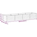 vidaXL Hochbeet Hellbraun 320 x 80 x 45 cm Verzinkter Stahl, Garten und Terrasse, Stabiler Metall-Wannen-Kübel, Hochbeet, Pflanzenbox für Outdoor-Kräuter und Blumen - Thumbnail 3