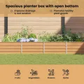 vidaXL Hochbeet Hellbraun 320 x 80 x 45 cm Verzinkter Stahl, Garten und Terrasse, Stabiler Metall-Wannen-Kübel, Hochbeet, Pflanzenbox für Outdoor-Kräuter und Blumen - Thumbnail 6