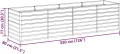 vidaXL Hochbeet Hellbraun 320 x 80 x 77 cm Verzinkter Stahl, Garten- und Terrassendesigns, urbaner Stil, robuste Möbel für draußen, Coole und praktische Lösungen - Thumbnail 4
