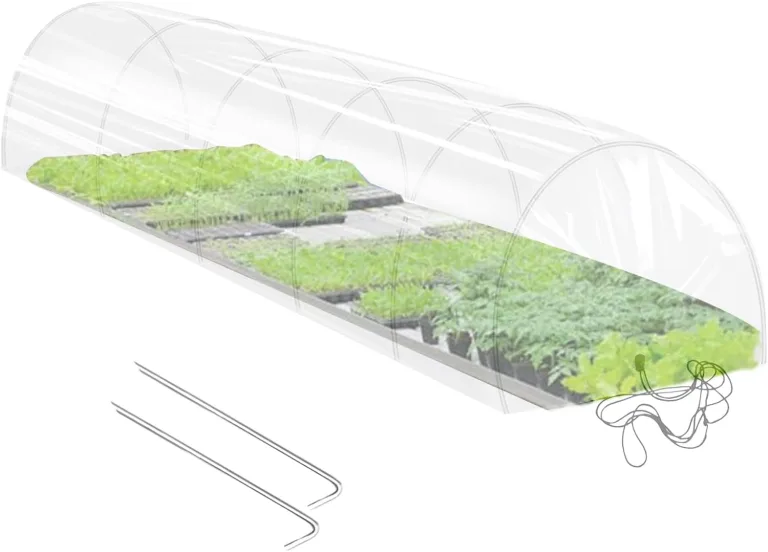 Gewächshaus 300×45×45 cm Foliengewächshaus Folientunnel Winterschutz Robustes Folientunnel Gewächshaus Mit 6 Stahldraht Und Erdnägeln Pflanzenhaus Für Garten Balkon Für gemüsen, blumene, Pflanzen – Bild 6