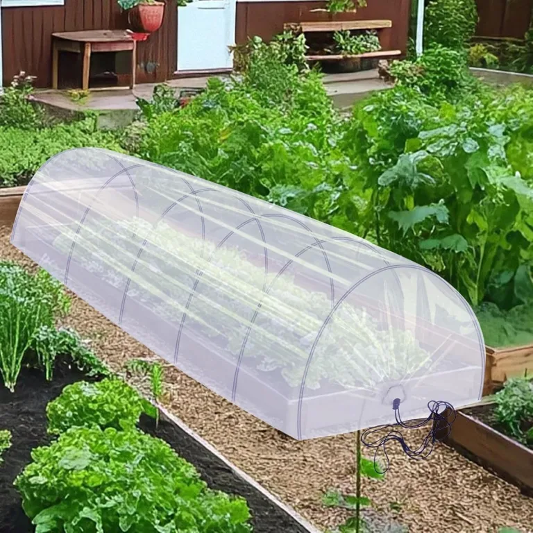 Gewächshaus 300×45×45 cm Foliengewächshaus Folientunnel Winterschutz Robustes Folientunnel Gewächshaus Mit 6 Stahldraht Und Erdnägeln Pflanzenhaus Für Garten Balkon Für gemüsen, blumene, Pflanzen – Bild 7