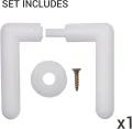 SKIR'CO (1 Paar) Kunststoff 10cm Griffe für Gewächshaus Universal Weiß Farbe Türgriffe Geeignet für den Außenbereich - Thumbnail 3