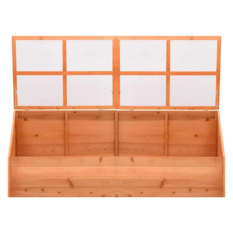 Gewächshaus aus Holz, 180 x 57 x 62 cm, Gartenhaus, für Blumen und Gemüse – Bild 3