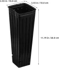 80 Stück Teiliges Hohe Schwarze Kunststoff-pflanztöpfe mit Drainagelöchern Tiefe Anzuchttöpfe für Pflanzen Vielseitig für Innen Außenbereich für Garten Gewächshaus - Thumbnail 2