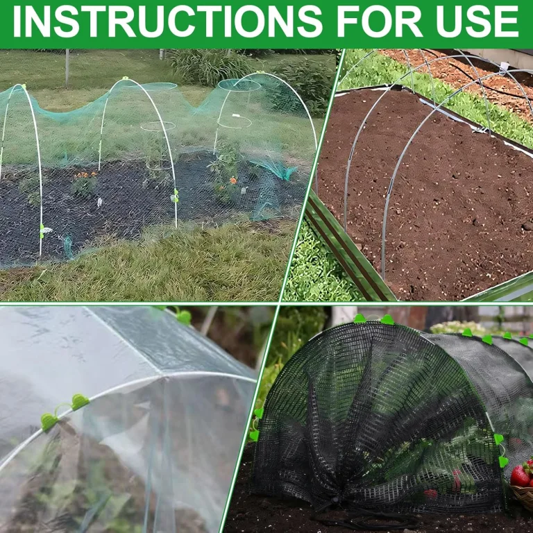 30 Stück Fiberglassstangen, 43cm Abnehmbaren Pflanztunnel Bögen, Folientunnel Foliengewächshaus Set Für Gartenvlies Und Gartenstützen Verwendet (B) – Bild 5