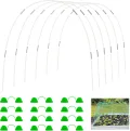 30 Stück Fiberglassstangen, 43cm Abnehmbaren Pflanztunnel Bögen, Folientunnel Foliengewächshaus Set Für Gartenvlies Und Gartenstützen Verwendet (B) - Thumbnail 1
