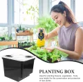 Erdloser Hydroponik Pflanzeimer aus Robustem Kunststoff mit 2 Loch Abdeckung Pflanzkübel für Gemüse und Obst im Gewächshaus - Thumbnail 4