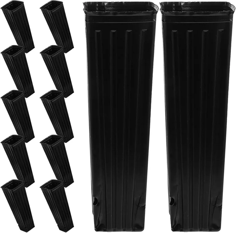 SEWACC 80stücke Tiefe Pflanztöpfe aus Kunststoff Hohe Baumtöpfe Schwarze Tiefe Pflanzgefäße mit Abflusslöchern für Innen und Außenbereich Anzuchttöpfe für Gewächshaus und Garten Töpfe – Bild 1