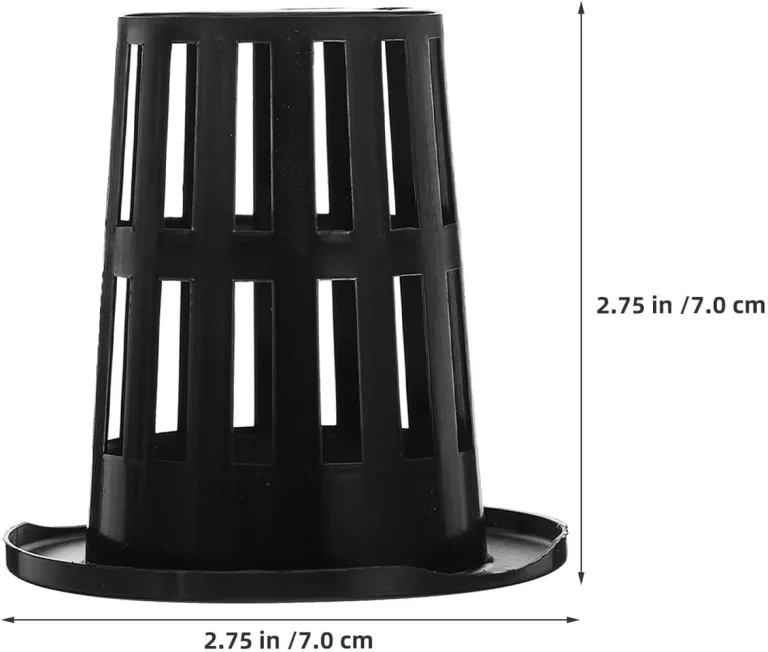 DECHOUS 100 Stück Hydroponische Netztöpfe Schwarze Kunststoff Pflanzkörbe mit Schlitzen Hydroponik Zubehör für Balkon Gewächshaus und Gemüseanzucht – Bild 2