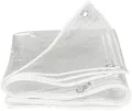 Transparente Plane, strapazierfähig, 13,7 Mil, wasserdicht, 13 x 20 Fuß, transparente Planen mit Ösen, Mehrzweck-Polyester für mittlere Beanspruchung, Allwetter-Plane, Gewächshaus-Kunststoff - Thumbnail 1