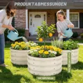 Shall 3-teiliges (61 cm x 28,8 cm) rundes Hochbeet-Set für den Außenbereich, mit Sicherheitskanten, einfach aufzubauen, geeignet für Blumen und Obst. - Thumbnail 2