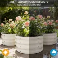 Shall 3-teiliges (61 cm x 28,8 cm) rundes Hochbeet-Set für den Außenbereich, mit Sicherheitskanten, einfach aufzubauen, geeignet für Blumen und Obst. - Thumbnail 4