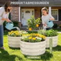 Shall 3-teiliges (61 cm x 28,8 cm) rundes Hochbeet-Set für den Außenbereich, mit Sicherheitskanten, einfach aufzubauen, geeignet für Blumen und Obst. - Thumbnail 10