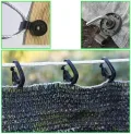 UV-beständige, winddichte, sichere Clips für Gewächshaus, Garten, Camping, ABS, Schwarz, 100 Stück, robuste Kunststoff-Clips mit Verriegelungsgriff, Schattentuch - Thumbnail 3