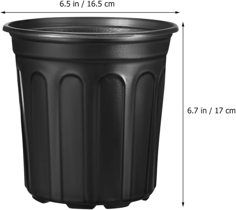 ifundom 50 Stück Kunststoff Pflanztöpfe mit Abflussloch 165cm Rund Langlebige Anzuchttöpfe für Garten und Gewächshaus – Bild 2
