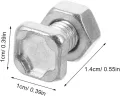 HEMOTON 50 Satz Gewächshaus Schrauben und Muttern Satz Witterungsbeständige Metallverbinder für Paneelmontage Stabile Rahmenbefestigung Vielseitiges Gewächshaus Zubehör für Reparatur und - Thumbnail 2