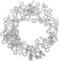HEMOTON 50 Satz Gewächshaus Schrauben und Muttern Satz Witterungsbeständige Metallverbinder für Paneelmontage Stabile Rahmenbefestigung Vielseitiges Gewächshaus Zubehör für Reparatur und - Thumbnail 1
