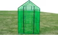 Gewächshaus mit 2 Ablagen, Faltbarer Begehbarer Technikraum mit Rolltür, Klein Winterfest Tomatenhaus für Optimales Pflanzenwachstum, 120x240x190 cm Grün PVC - Thumbnail 5