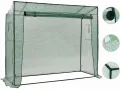 Gewächshaus, Begehbares Tomatenhaus, Pflanzenhaus mit Rolltür für Balkon, Terrasse, Garten, Hinterhof, Wetterbeständig, 200x80x173 cm Grün Polyethylen - Thumbnail 2