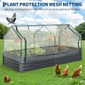 Hochbeet Metall mit Vogelschutznetz, Robuster Pflanzkasten Blumenkasten Kit Wetterfester Pflanzkasten aus Verzinktem Stahl, Vielseitig für Gemüse, Blumen & Kräuter, Einfache Montage - Thumbnail 5
