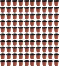 100 Stück zweifarbige Kunststoff-Pflanztöpfe mit Drainagelöchern, flexibel und Stecklinge, Kräuter, Sukkulenten, Garten, Gewächshaus - Thumbnail 1