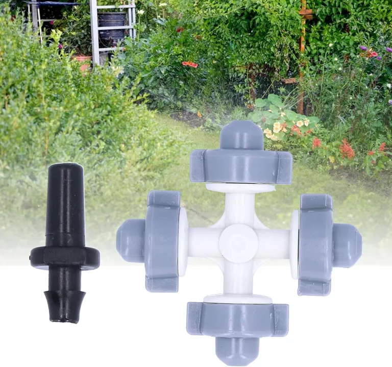 50Set 4-ss-Sprühdüsen-Befeuchtungs-Hängesprinkler-Bewässerungszubehör Grauer Kunststoff-Gartenbewässerungssatz für Rasen, Gewächshäuser, Parks, Landschaftsbau – Bild 5