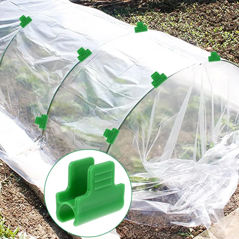 YARNOW 40 Stück Gewächshaus Filmclips 11mm aus Langlebigem Kunststoff Pflanzenhalter für Folienbefestigung und Beschattungsnetz Stangen Gewächshaus Zubehör für Garten und Pflanzenpflege – Bild 6