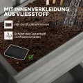 Outsunny Hochbeet Massivholz, Pflanzbeet Frühbeet Gartenbeet mit verstellbarem Blumenkasten, Wand, Pflanzkasten Pflanzkübel 60x16x80cm für Terrasse, Balkon, Gartenspalier für Blumen Pflanzen Grau - Thumbnail 5