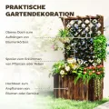 Outsunny Hochbeet Pflanzkasten mit Rankgitter Dach Spalier Pflanzkübel Blumenkasten Holz, Gartenspalier 64 x 33 x 122cm für Garten Balkon Terrasse, Blumenkübel für Kletterpflanzen Korbpflanzen, Blumen - Thumbnail 4