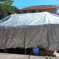 Aluminium-Schattenstoff, 75 % UV-Schutz, einfach aufzuhängen, Sonnenschutz für Garten, Auto, Camping, Gewächshaus (4 x 8 m) mit Ösen, Outdoor-Abdeckung - Thumbnail 5