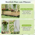 COSTWAY Hochbeet mit Rankgitter & hängendem Dach, Pflanzkasten mit Rankhilfe & Abflusslöchern, Blumenkasten für Kletterpflanzen, für Garten Hof Terrasse, Pflanzgefäß Holz, Natur, 148 x 50 x 103 cm - Thumbnail 5