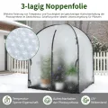 SUNYRISY Gewächshaus Tomatengewächshaus Foliengewächshaus für Balkon Outdoor, 3-lagige Blasenfilm Winterfest, UV-Beständig, mit Wasserdicht Bodenmatte, 150 x 150 x 190 cm - Thumbnail 2