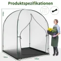 SUNYRISY Gewächshaus Tomatengewächshaus Foliengewächshaus für Balkon Outdoor, 3-lagige Blasenfilm Winterfest, UV-Beständig, mit Wasserdicht Bodenmatte, 150 x 150 x 190 cm - Thumbnail 3