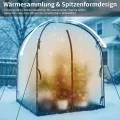 SUNYRISY Gewächshaus Tomatengewächshaus Foliengewächshaus für Balkon Outdoor, 3-lagige Blasenfilm Winterfest, UV-Beständig, mit Wasserdicht Bodenmatte, 150 x 150 x 190 cm - Thumbnail 4
