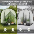 SUNYRISY Gewächshaus Tomatengewächshaus Foliengewächshaus für Balkon Outdoor, 3-lagige Blasenfilm Winterfest, UV-Beständig, mit Wasserdicht Bodenmatte, 150 x 150 x 190 cm - Thumbnail 5
