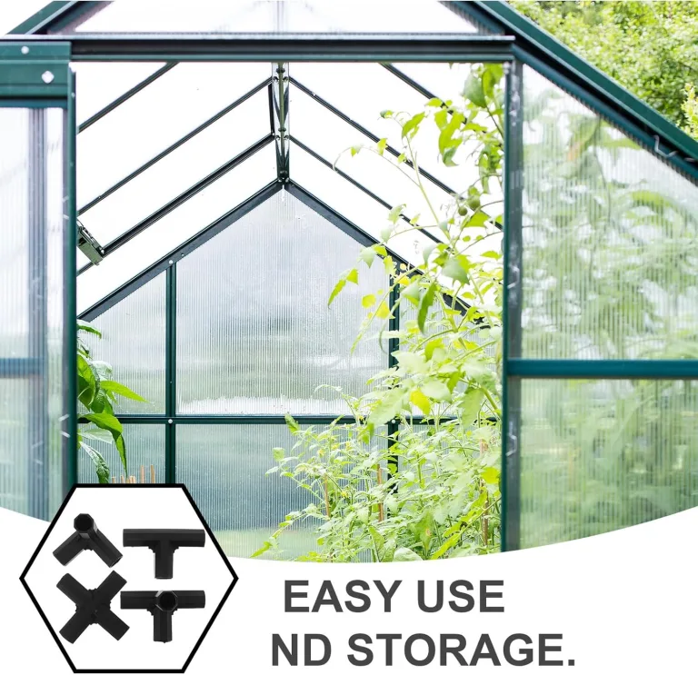 40 Gewächshaus Rohrverbinder 3 4 Wege Kunststoffverbinder Schwarz 11mm für Stabile Gartenrahmen Pflanzenstützen und Blumenständer Zubehör für Gewächshäuser – Bild 8