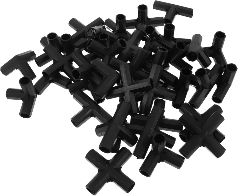40 Gewächshaus Rohrverbinder 3 4 Wege Kunststoffverbinder Schwarz 11mm für Stabile Gartenrahmen Pflanzenstützen und Blumenständer Zubehör für Gewächshäuser – Bild 1