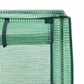 Hochbeet mit Gewächshausabdeckung 120 x 40 x 123 cm Schwarz Rattan-Look Robustes PP und Eisenrahmen für mehr Komfort im Garten Balkon und Terrasse - Thumbnail 7