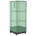 Hochbeet mit Gewächshausaufsatz 40Ã—40Ã—123 cm Rattan-Optik Braun, platzsparendes Hochbeet aus PP+Eisen für Balkon Garten Terrasse und Gemüsekultur - Thumbnail 2