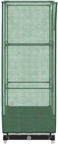 Hochbeet mit Gewächshausaufsatz 40x40x123 cm Weiß Rattan-Optik Eisen-Rahmen Tomatenhaus Frühbeet für Balkon Garten Terrasse - Thumbnail 6
