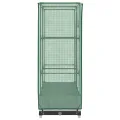 Hochbeet mit Gewächshausaufsatz 80x40x123 cm WeiÃŸ Rattan-Optik, platzsparendes Pflanzbeet aus PP & Eisenrohr für Balkon, Terrasse, Garten, mit LüftungsreiÃŸverschlüssen - Thumbnail 5